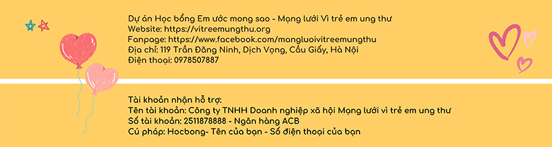 Danh sách ủng hộ chương trình học bổng Em ước mong sao